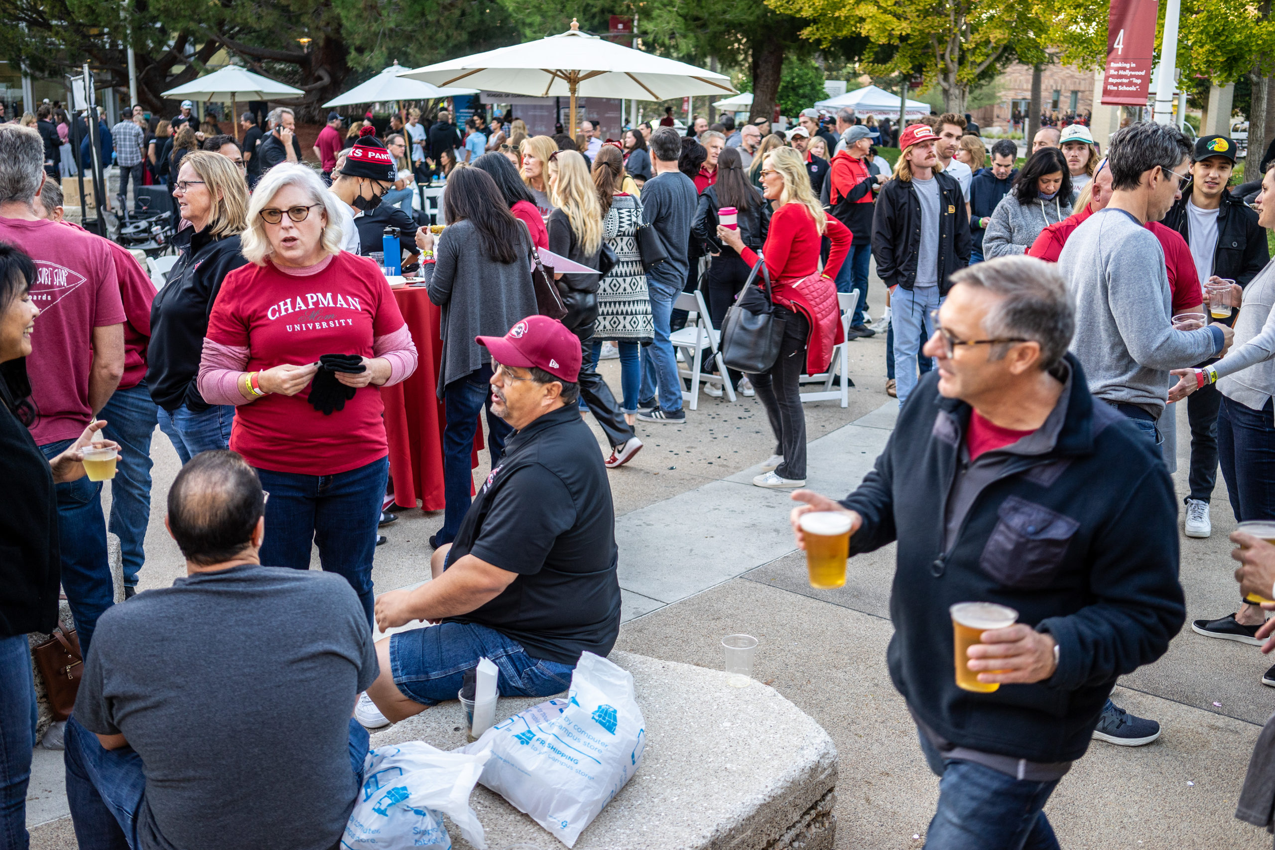 group of people talking with each other